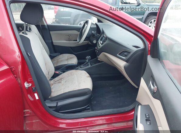 3KPC24A37JE032010 2018 HYUNDAI ACCENT Red Widok wnętrza z przodu