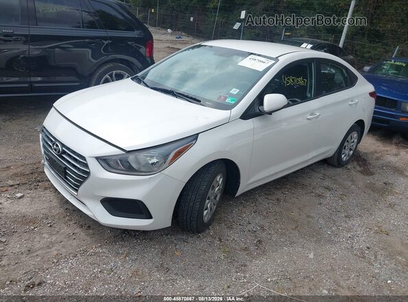 3KPC24A37KE042280 2019 HYUNDAI ACCENT White Առջևի ձախ երեք քառորդ տեսարան