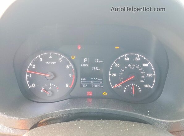 3KPC24A37KE081760 2019 HYUNDAI ACCENT White Vista del cuadro de instrumentos