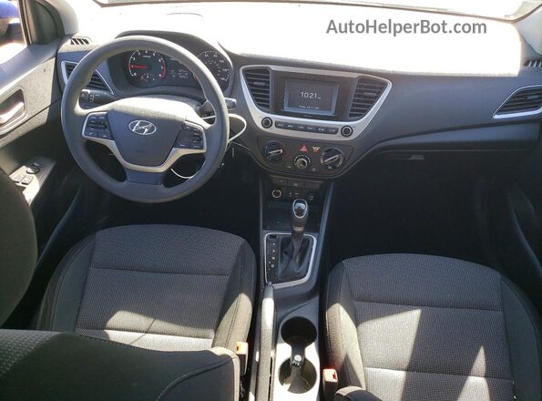 3KPC24A38KE061145 2019 HYUNDAI ACCENT Blue Вид панелі приладів