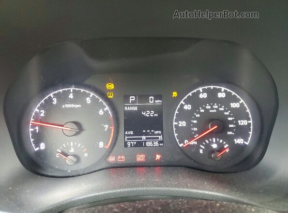3KPC24A38KE061985 2019 HYUNDAI ACCENT White Widok zestawu wskaźników