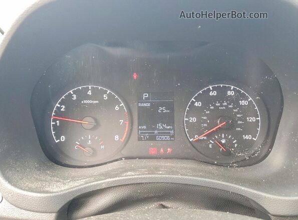 3KPC24A39KE084899 2019 HYUNDAI ACCENT Blue Вид щитка приладів