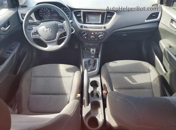 3KPC24A3XKE065276 2019 HYUNDAI ACCENT Blue Առջևի վահանակի տեսք