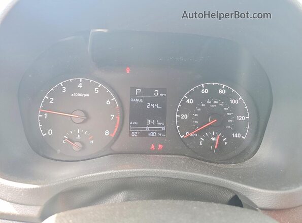 3KPC24A3XKE065276 2019 HYUNDAI ACCENT Blue Սարքավորումների վահանակի տեսք
