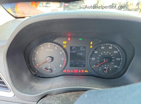 3KPC24A60LE122435 2020 HYUNDAI ACCENT Blue ხელსაწყოთა პანელის ხედი