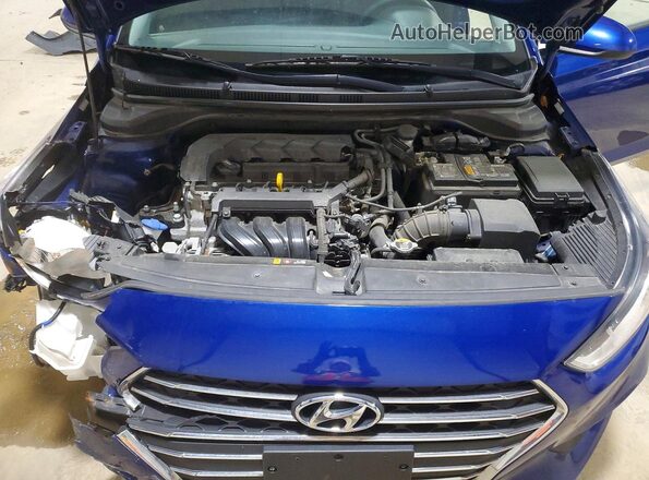 3KPC24A62ME149086 2021 HYUNDAI ACCENT Blue უკანა სალონის ხედი