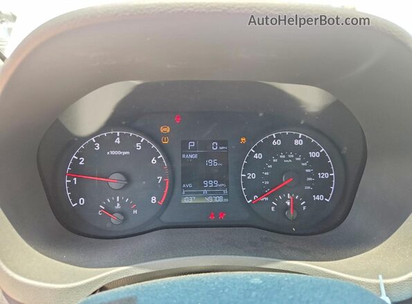 3KPC24A62ME152988 2021 HYUNDAI ACCENT White Widok zestawu wskaźników