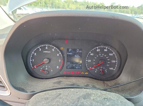 3KPC24A62NE159375 2022 HYUNDAI ACCENT Серебряный Вид щитка приборов