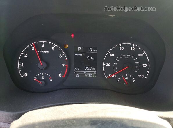 3KPC24A62NE176466 2022 HYUNDAI ACCENT Black Vista del cuadro de instrumentos