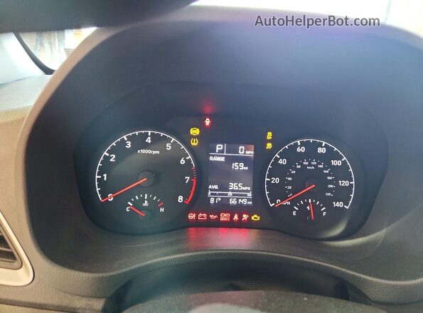 3KPC24A63ME132040 2021 HYUNDAI ACCENT White Вид щитка приладів