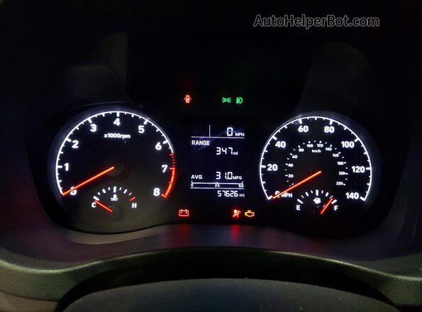 3KPC24A63NE156193 2022 HYUNDAI ACCENT Red Вид щитка приладів