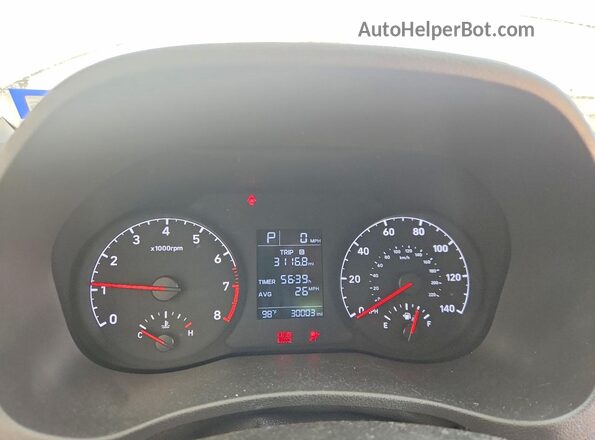 3KPC24A63NE179649 2022 HYUNDAI ACCENT Серебряный Вид щитка приборов