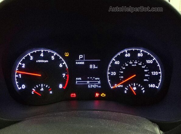 3KPC24A63NE189999 2022 HYUNDAI ACCENT White Widok zestawu wskaźników