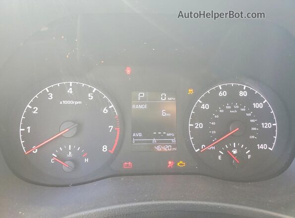 3KPC24A66LE116140 2020 HYUNDAI ACCENT White Вид щитка приладів