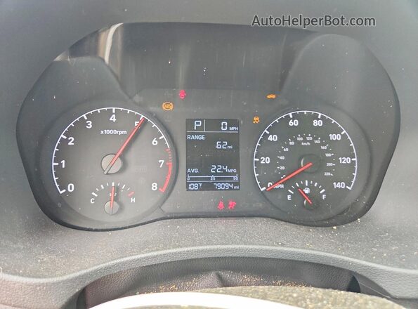 3KPC24A66NE157919 2022 HYUNDAI ACCENT Red Instrument cluster view