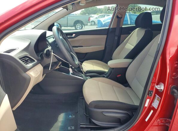3KPC24A66NE172291 2022 HYUNDAI ACCENT Red Widok wnętrza z przodu