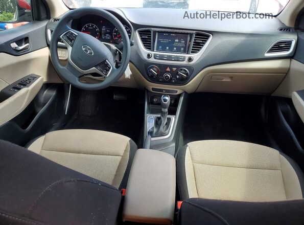 3KPC24A66NE172291 2022 HYUNDAI ACCENT Red Widok deski rozdzielczej