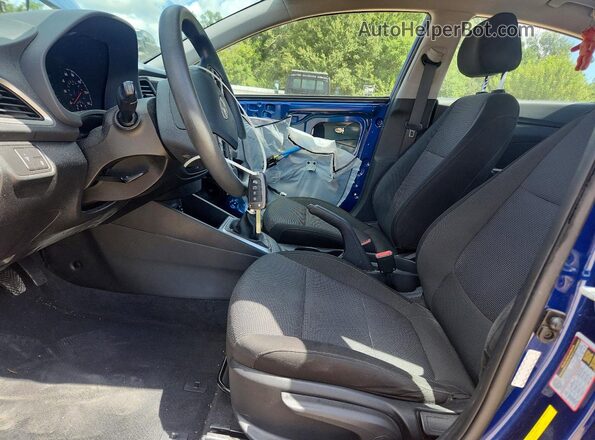 3KPC24A67LE111884 2020 HYUNDAI ACCENT Blue Widok wnętrza z przodu