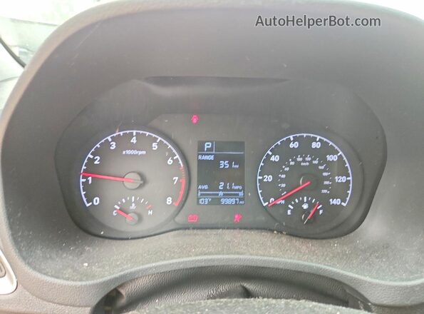 3KPC24A67LE113411 2020 HYUNDAI ACCENT Silver ხელსაწყოთა პანელის ხედი