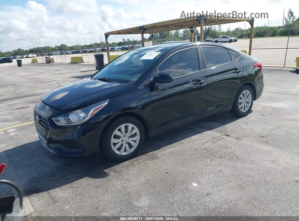 3KPC24A68LE108394 2020 HYUNDAI ACCENT Black წინა მარცხენა ხედი სამი მეოთხედიდან
