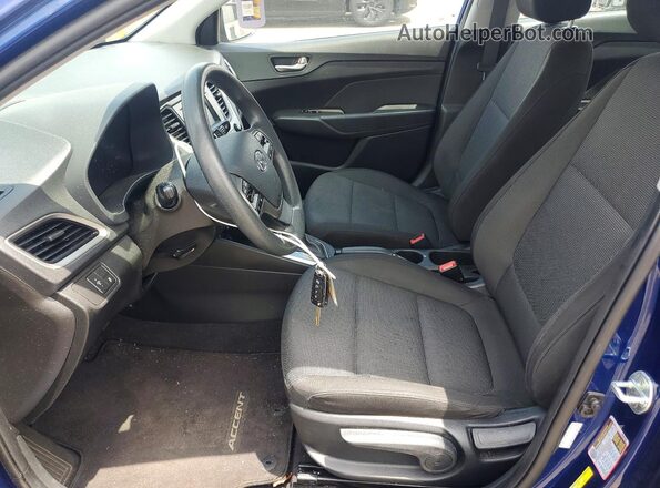 3KPC24A68ME128775 2021 HYUNDAI ACCENT Blue Vista interior delantera