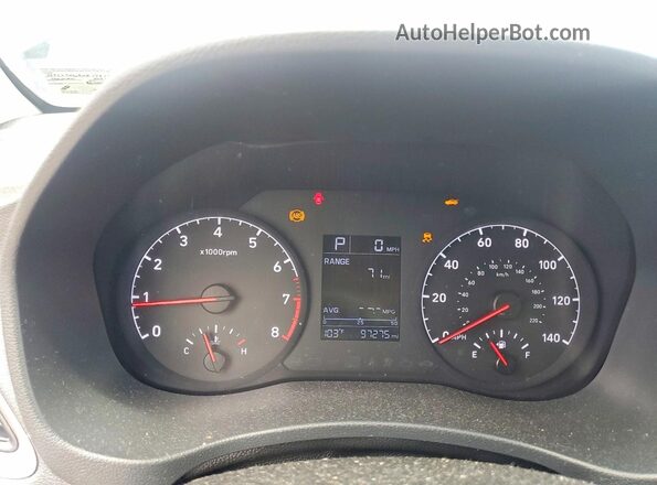 3KPC24A68ME128775 2021 HYUNDAI ACCENT Blue Vista del cuadro de instrumentos