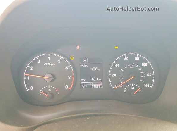 3KPC24A68NE185009 2022 HYUNDAI ACCENT Серебряный Вид щитка приборов
