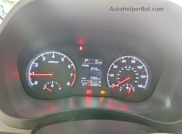 3KPC24A69LE090939 2020 HYUNDAI ACCENT Blue Vista del cuadro de instrumentos
