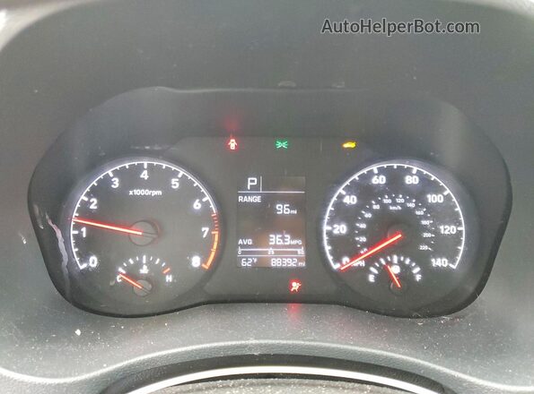 3KPC24A69ME128669 2021 HYUNDAI ACCENT Blue Widok zestawu wskaźników