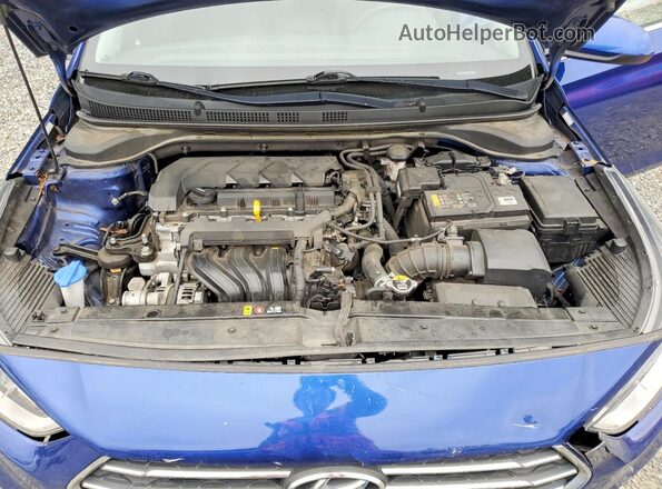 3KPC24A69ME128669 2021 HYUNDAI ACCENT Blue Widok wnętrza z tyłu