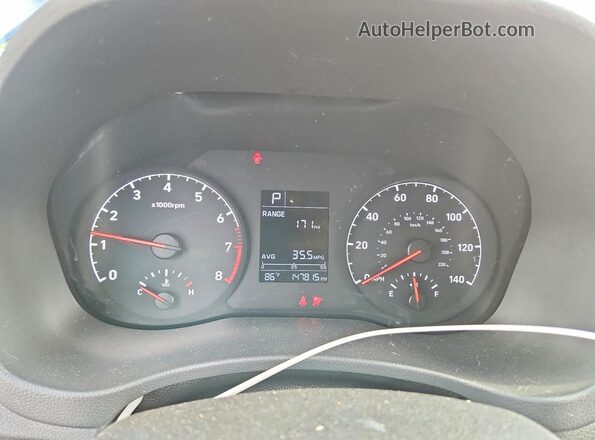 3KPC24A69ME139008 2021 HYUNDAI ACCENT Blue Vista del cuadro de instrumentos