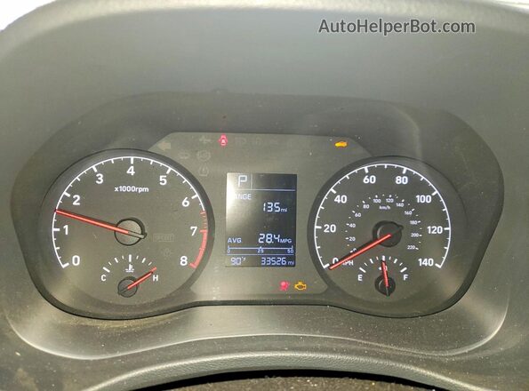 3KPC24A69ME150316 2021 HYUNDAI ACCENT White ხელსაწყოთა პანელის ხედი