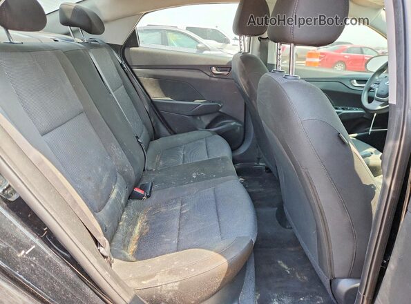 3KPC24A6XNE184900 2022 HYUNDAI ACCENT Black Vista de los asientos traseros