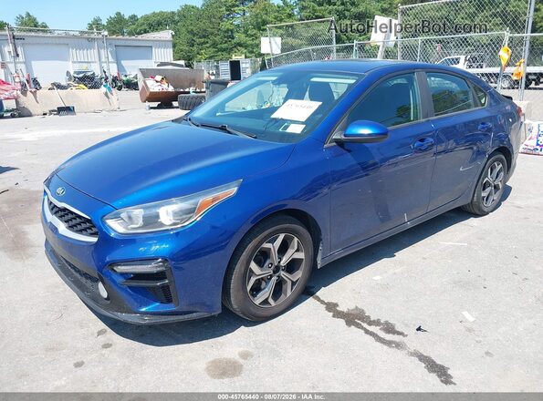 3KPF24AD0KE063798 2019 KIA FORTE Синий Передняя левая четверть