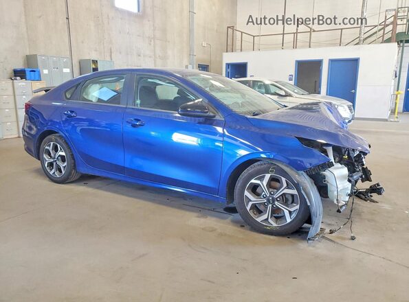 3KPF24AD0KE083663 2019 KIA FORTE Blue Передня права чверть