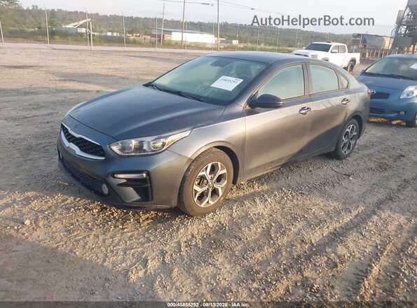 3KPF24AD0KE092296 2019 KIA FORTE Gray წინა მარცხენა ხედი სამი მეოთხედიდან
