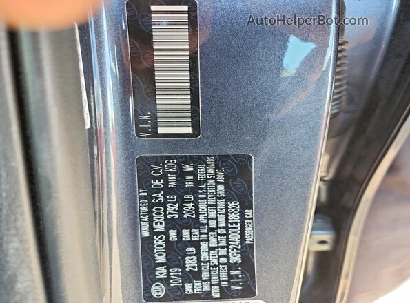 3KPF24AD0LE186826 2020 KIA FORTE Charcoal 