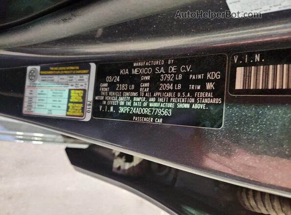 3KPF24AD0RE779563 2024 KIA FORTE Gray Вид наклейки з VIN-кодом