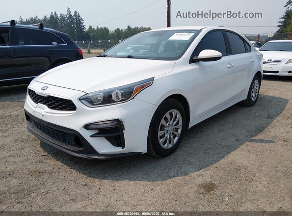 3KPF24AD1KE010026 2019 KIA FORTE White წინა მარცხენა ხედი სამი მეოთხედიდან
