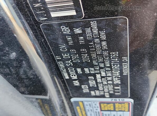3KPF24AD1RE714768 2024 KIA FORTE Black Engine compartment view