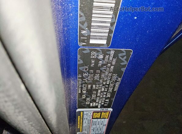 3KPF24AD1RE759368 2024 KIA FORTE Blue Widok naklejki z numerem VIN
