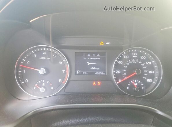 3KPF24AD2KE137254 2019 KIA FORTE White Вид щитка приладів