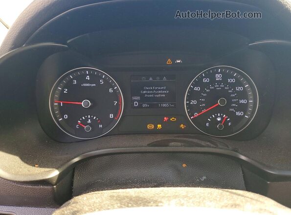 3KPF24AD2LE253636 2020 KIA FORTE White Widok zestawu wskaźników