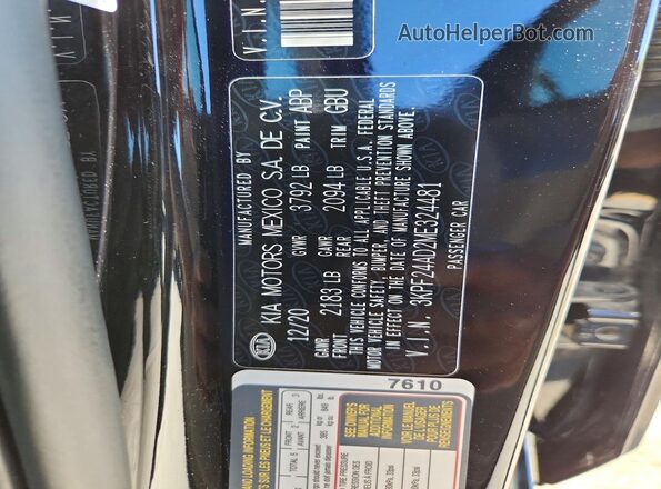 3KPF24AD2ME324481 2021 KIA FORTE Black Widok komory silnika