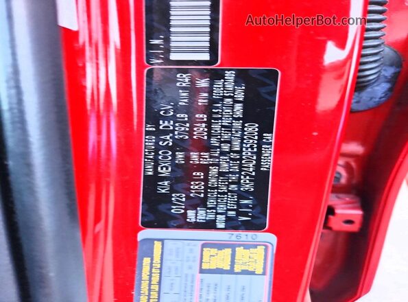 3KPF24AD2PE592080 2023 KIA FORTE Красный Вид подкапотного пространства
