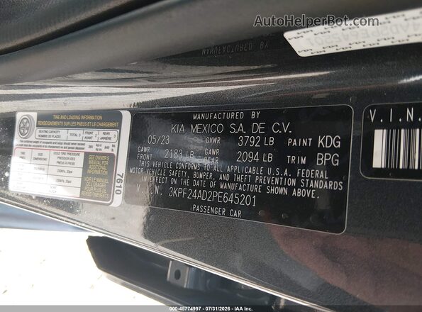 3KPF24AD2PE645201 2023 KIA FORTE Blue Engine compartment view