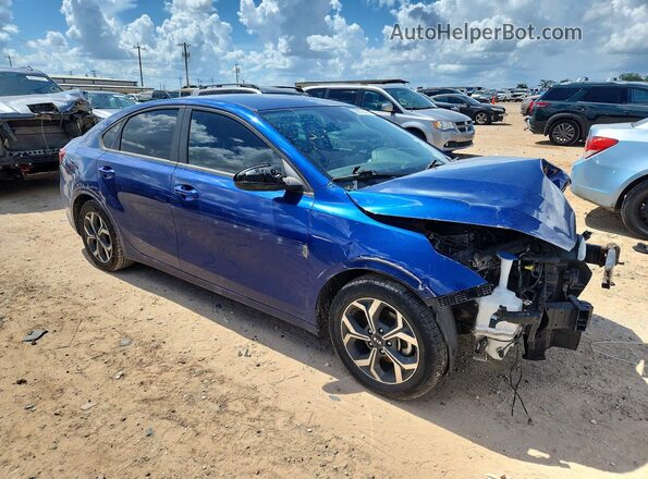 3KPF24AD4ME345607 2021 KIA FORTE Blue Передня права чверть