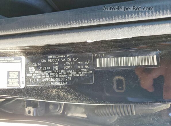3KPF24AD4RE801225 2024 KIA FORTE Черный Вид подкапотного пространства