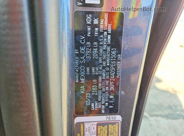 3KPF24AD5PE615061 2023 KIA FORTE Gray ძრავის განყოფილების ხედი