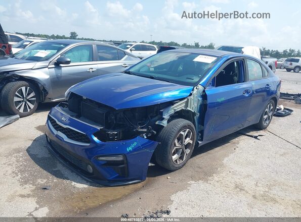 3KPF24AD6KE102426 2019 KIA FORTE Blue Առջևի ձախ երեք քառորդ տեսարան